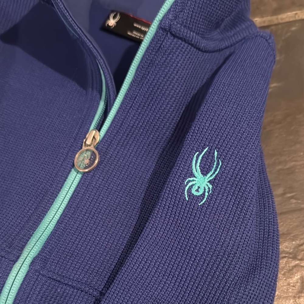 Spyder Blue Rashguard Swim Top - Picture 5 of 6